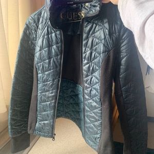 Guess Quilted Black and Blue Women’s Jacket